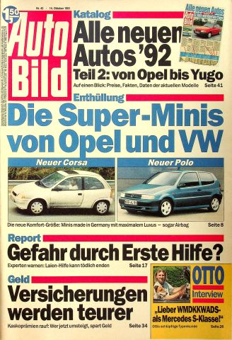 Deckblatt Auto Bild (42/1991)